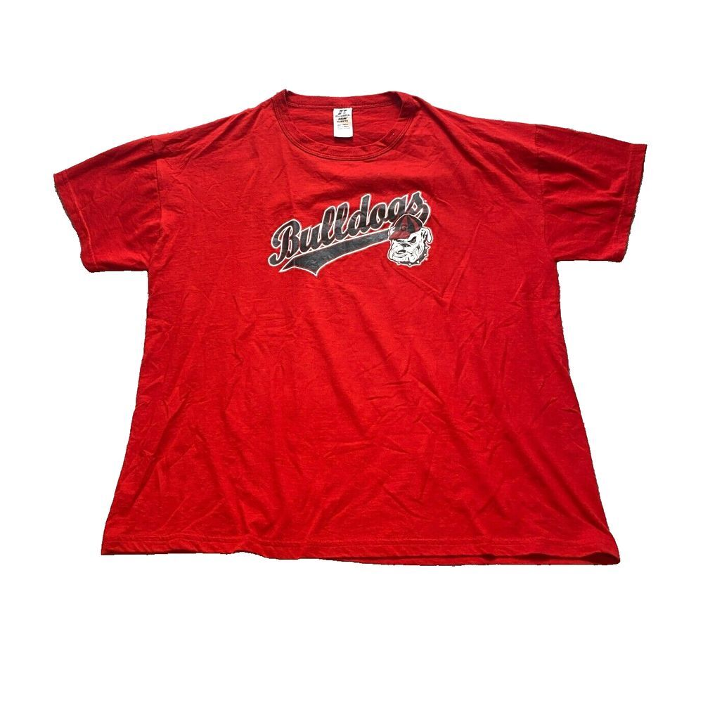 Georgia Bulldogs Shirt Adult Extra Large Red NCAA‎ Sportswear Russell Mens